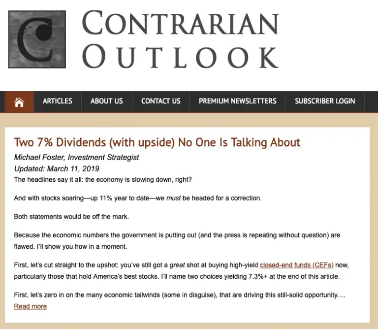 Contrarian Income Report